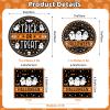 150 Pcs Happy Halloween Plates and Napkins Set - Trick or Treat Ghost Paper Tableware, Disposable Dinner Dessert Paper Plates Napkins Kit for Halloween Table Decorations Party Supplies, Serve 50 view 3