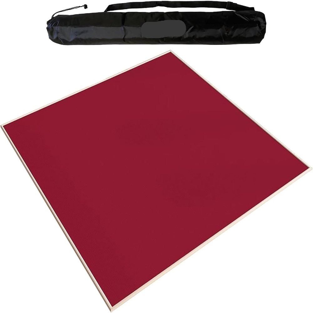 Table Mat for Mahjong Paigow Poker and Tile Game(Red,60 cm/23.62 in)