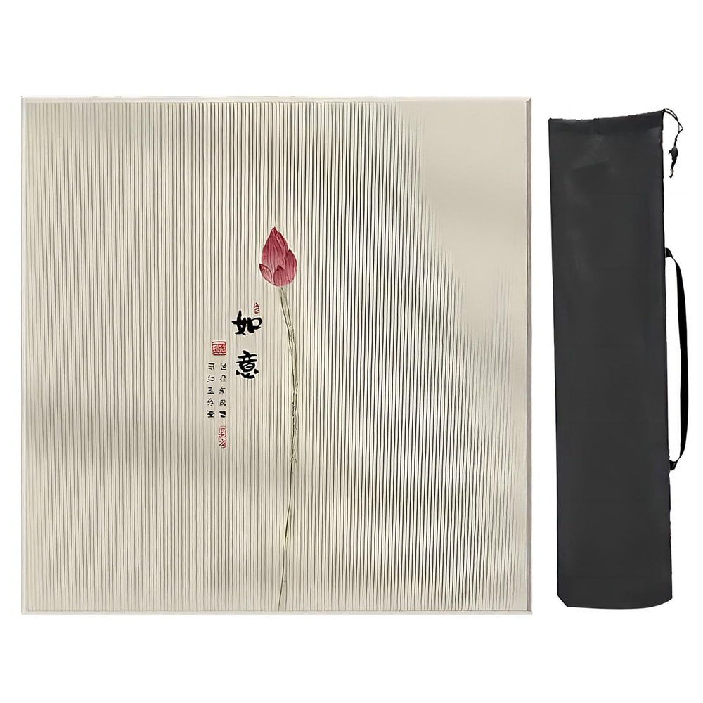 Mahjong Mat with Storage Bag, Mahjong Table Mat Anti Slip Noise Reduction,(Style1,27.55 * 27.55 in)