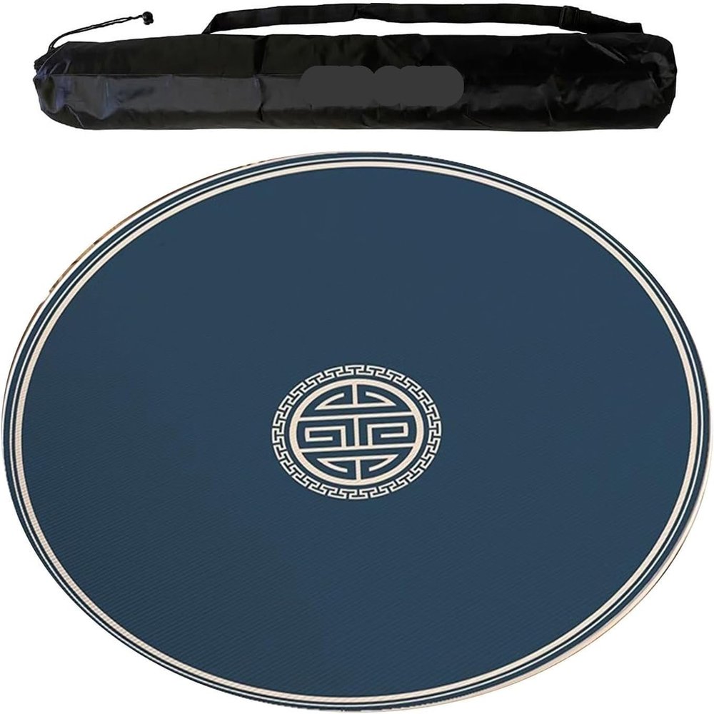 Round Mahjong Mat Thickened and Non-Slip Mahjong Table Cover(95cm/37.4in)