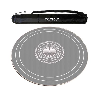 Round Mahjong Mat Thickened and Non-Slip Mahjong Table Cover with Carrying Bag,(Light Blue,95cm/37.4in)