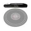 Round Mahjong Mat Thickened and Non-Slip Mahjong Table Cover with Carrying Bag,(Light Blue,95cm/37.4in) view 1