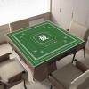 Square Mahjong Mat with Rubber Backing, Thick Mute Mahjong Paigow Table Mat, Table Mat for Mahjong, Paigow, Poker, Card and Board Games(Red,90 cm/35.43 in)(Green,100 cm/39.37 in) view 2