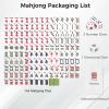 Aceshmir Mahjong Tile Set, 146pcs Chinese Mahjong Set Quality Mah Jong Tiles with Exquisite Storage Box Easy to Carry, Instructions Include Mah Jongg Sets for Family & Friends Gatherings view 3