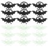 NUOBESTY 50pcs Halloween Bat Rings Luminous Plastic Rings for Kids Halloween Party Favors view 1