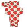 Beige Cartoon Tomato Silhouettes Reusable Baby Changing Pads with Tissue Pocket Waterproof Pads for Baby Infant Travel Station Kit cambiador de pa?ales para Bebes view 1