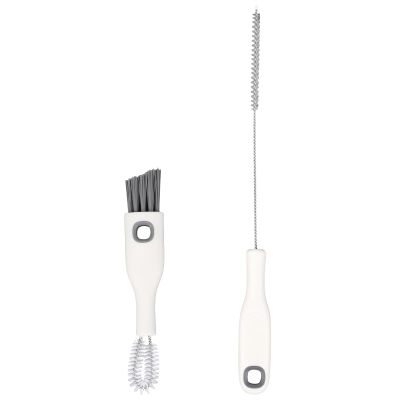 2pcs Cup Lid Cleaning Brush Set, Gap Cleaner & Straw Brush Multifunctional Portable Bottle Cleaning Kit for Baby Bottle Water Cups Sippy Cup Teapot Spout