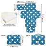 White Dots on Blue Background Reusable Changing pad Covers with Tissue Pocket Travel Changing pad for Baby for Girl & Boy cambiadores de pa?ales para Bebes view 4