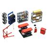 Xenotrix 1/18 Lift and Tire Rack Model Set, DIY Car Repair Shop and Custom Shop Scene, Exquisite Decorative Item, Perfect As a view 1