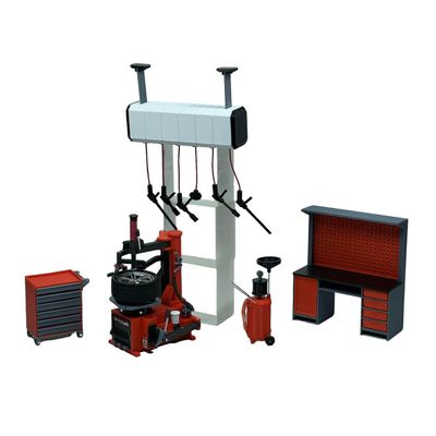 Xenotrix 1/18 Workbench and Tire Changer Model Set, DIY Car Repair Shop and Custom Shop Scene, Exquisite Decorative Item, Perfect As a