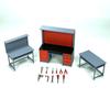 Xenotrix 1/18 Workbench and Tire Changer Model Set, DIY Car Repair Shop and Custom Shop Scene, Exquisite Decorative Item, Perfect As a view 4