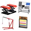 Xenotrix 1/18 Lift and Magazine Rack Model Set, DIY Car Repair Shop and Custom Shop Scene, Exquisite Decorative Item, Perfect As a view 1