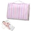 Pink Purple Cute Lace Stripes Reusable Baby Pee Pads with Tissue Pocket Waterproof Pads for Baby with Built-in Pillow cambiadores de pa?ales para Bebes view 2
