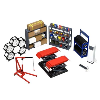 Xenotrix 1/18 Lift Model Set, DIY Car Repair Shop and Custom Shop Scene, Exquisite Decorative Item, Perfect As a