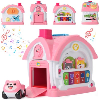 BOBUEXER Toddler Girl Toys 1-2 -Montessori Toys for 1 Year Old Girls,Baby Toys 6-12 12-18 Months, 1st Birthday Girl Gifts,10 in 1 Bilingual Learning Toy with Sound Light