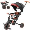 AOPEC 7-in-1 Foldable Baby Tricycle with Removable Canopy  Adjustable Parent Handle, Safety Harness & Wheel Brakes for Toddlers 1-5 Years Old, Balance Bike & Push Trike Gift for Boys & Girls, Black view 1
