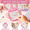 39Pcs Tea Party Bingo Game for Adults 24 Players Floral Teapot Shape Bingo Cards with Reward Stickers for Family Friend Student Large Group Activities Garden Bridal Wedding Holiday Party Favors view 4