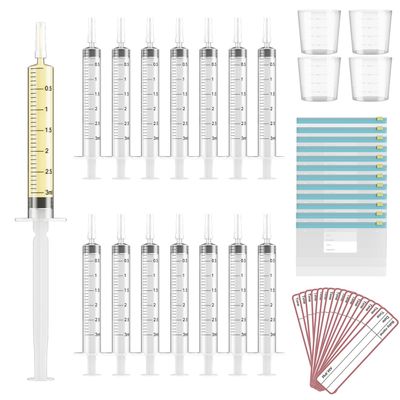 120 Sets 3ml Colostrum Collector Kit Include No Needle Colostrum Syringes with Caps 1mlx120, Stickerx120, 20ml Measuring Cupx4, Ziplock Storage Bagx12 for Breastmilk Collector