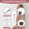 120 Sets 3ml Colostrum Collector Kit Include No Needle Colostrum Syringes with Caps 1mlx120, Stickerx120, 20ml Measuring Cupx4, Ziplock Storage Bagx12 for Breastmilk Collector view 4