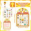 39 Pcs Bible Theme Bingo Game for Adults 24 Players Christian Party Bingo Game Cards with Reward Stickers for Family Friends Large Group Gathering Christian Sunday Church Family Open Day Favors view 3