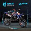 50cc Kids Dirt Bike, Dirt Bike for Kids and Adluts, Mini Bike with 2-Stoke, Gas Power Motocross, Off Road Mini Motorcycle, Pocket Motorbike with Front Rear Disc Brakes, Racing Max Speed 40KM/H view 3