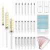 120 Sets 1/3/5ml Colostrum Collector Kit Include No Needle Colostrum Syringes with Caps 1/3/5mlx60, Stickerx120, 20ml Measuring Cupx4, Ziplock Storage Bagx12 for Breastmilk Collector view 1