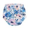 JUNZAN Watercolor Summer Pink Blue Flowers Potty Training Must Haves Pants Soft Cotton Baby Cotton Short Underwear 2T view 3