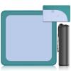 32.5 Inch Mahjong Mat for Table, 3MM Non-Slip & Noise Reduction Gaming Mat with Drawstring Bag, Perfect for Poker, Board Games, Card Games, Tile Games, and Dominoes (Dark Cyan-Pale Blue) view 1