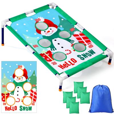 HyDren Christmas Bean Bags Toss Game with 6 Bean Bags Party Game for Kids Boys Girls Adults Indoor Outdoor Backyard Lawn Yard Toys