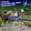 2 Pack Electric Gel Ball Blaster, High Speed Automatic Splatter Ball Blaster with 80000+ and Goggles, Rechargeable Splatter Ball Toys for Outdoor Activities Game Party view 2