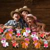 36 Pcs Mini Horse Stuffed Toys Bulk 12 Mini Plush Dolls 4 Inch with 12 Tiny Cowboy Hats and 12 Bandana DIY Crafts for Dollhouse for Adopt a Horse Party Western Cowboy Birthday Party Favor Supplies view 4