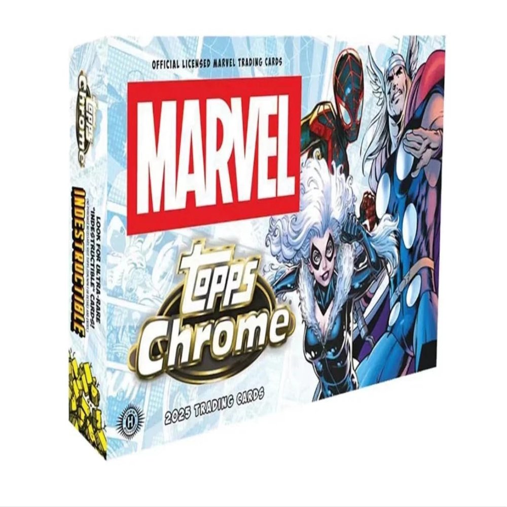 2025 Topps Chrome Marvel Sealed Hobby Box 12 Packs 4 Numbered Parallels