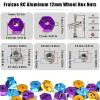 Aluminum 12mm Hex Wheel Hub with Flange M4 Nylon Lock Nut Cross Hex Wrench & M3 M4 Nylon Locknut for Traxxas Slash, Stampede Hsp Redcat Rc4wd Tamiya Axial SCX10 WLtoy 1/10 RC Car Truck Crawler Buggy view 2