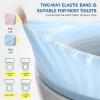 20 Pack Disposable Toilet Seat Cover Waterproof Non-Woven Fabric, Disposable Toilet Seat Covers for Travel, Disposable Seat Covers for Outing Hotel Hospital Public Toilet (Blue+Pink) view 2