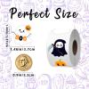 1000Pcs Halloween Stickers Roll Self-Adhesive Cute Ghost, Boo Designs Party Favors - Bulk Scary Decorations with 8 Adhesive Stickers (2 Rolls) view 2