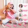 Liberry Doctor Kit for Toddlers Age 3 4 5 6, 26 Pcs Kids Doctor Playset with Dog Toy, Stethoscope and Dress Up Costume, Pretend Play Medical Gift for Girls, Pink view 4