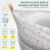 20 Pack Disposable Toilet Seat Cover Waterproof Non-Woven Fabric, Disposable Toilet Seat Covers for Travel, Disposable Seat Covers for Outing Hotel Hospital Public Toilet (Print+Blue) view 2