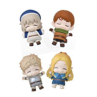 4pcs Marcille Donato Figure Set, Mini Anime Figures Laios Touden Look Up Figure Cartoon Figurine Cake Topper Car Dashboard Ornament Gifts
