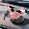 Car Dashboard Drifting Rotating Airplane Ornament,Dashboard Ornament Solar Powered Aircraft Model,Motion Activated Cars Interior Center Console Rotating Small Airplane Drift Accessories view 1
