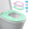 20 Pack Disposable Toilet Seat Cover Waterproof Non-Woven Fabric, Disposable Toilet Seat Covers for Travel, Disposable Seat Covers for Outing Hotel Hospital Public Toilet (Green+Pink) view 1