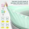 20 Pack Disposable Toilet Seat Cover Waterproof Non-Woven Fabric, Disposable Toilet Seat Covers for Travel, Disposable Seat Covers for Outing Hotel Hospital Public Toilet (Green+Pink) view 2