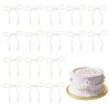 10 PCS Pearl Bows for Cake Decorating, Imitation Pearl Bows for Bouquets, White Bowknot Cake Topper Decorations, Elegant Cupcake Toppers for Birthday Wedding Party Supplies