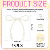 10 PCS Pearl Bows for Cake Decorating, Imitation Pearl Bows for Bouquets, White Bowknot Cake Topper Decorations, Elegant Cupcake Toppers for Birthday Wedding Party Supplies view 2