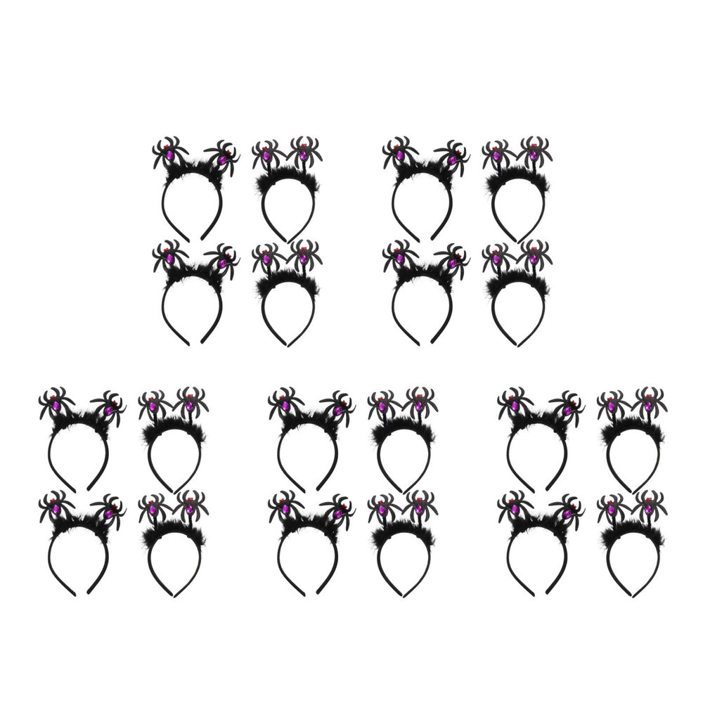jojofuny 20 Pcs Halloween Spider Headbands: Glitter Spider Hair Hoop Horror Scary Hairbands Festival Party Devil Headpiece for Girls Cosplay Makeup Halloween Costumes