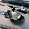 Car Dashboard Drifting Rotating Airplane Ornament,Dashboard Ornament Solar Powered Aircraft Model,Motion Activated Cars Interior Center Console Rotating Small Airplane Drift Accessories view 1