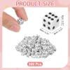 uxcell 300Pcs Mini Dice, 8mm/0.31" Acrylic Tiny Six Side Game Dot Square Dice Bulk for Table Board Game Party Activities, White/Black view 2