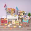 180 Pcs Dollhouse Miniature Kitchen Accessories Shopping Cart Basket Mini Food Drinks Dollhouse Store Grocery Supermarket Metal Handcart Party Model Shelves Cash Register Refrigerator view 3