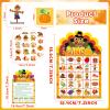 39 Pcs Thanksgiving Party Bingo Game for Adults Kids 24 Players Turkey Shaped Bingo Game Cards with Reward Stickers for Family Friends Students Large Group Activities Fall Autumn Festival Party Favors view 3