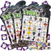 39 Pcs Halloween Party Bingo Game for Adults Kids 24 Players Tomb Shaped Bingo Game Card with Rewards Stickers for Families Friends Students Large Group Gathering Activities Boo Spooky Party Favors view 1