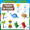 13Pcs Dinosaur Cake Toppers Dinosaur Cake Decorations with Happy Birthday Cake Topper for Dinosaur Baby Shower Birthday Party Supplies view 2